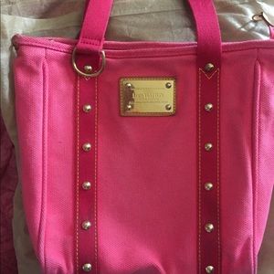 Auth LOUIS VUITTON Cabas MM M40034 Rouge Tote